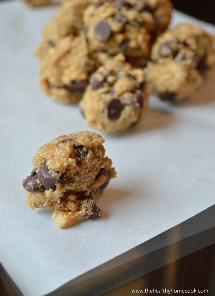 These Clean Eating Chocolate Chip Cookie Dough Bites are the perfect way to treat yourself without going overboard.