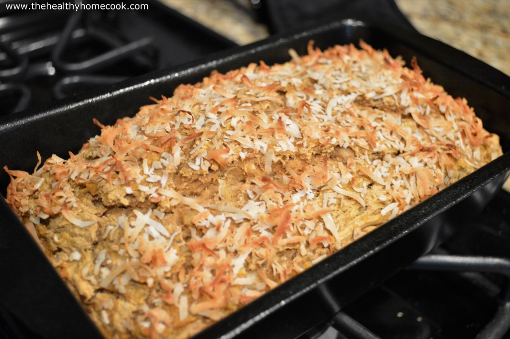 This Pumpkin Coconut Banana Sticky Bread, is soft, sticky, and just sweet enough to keep you coming back for more