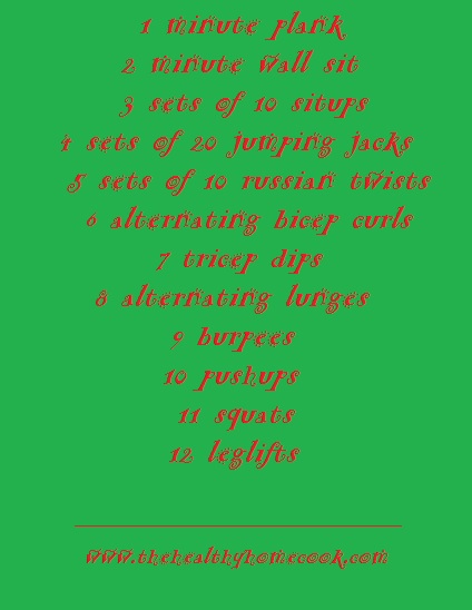 The Healthy Home Cook 12 Days of Christmas Workout