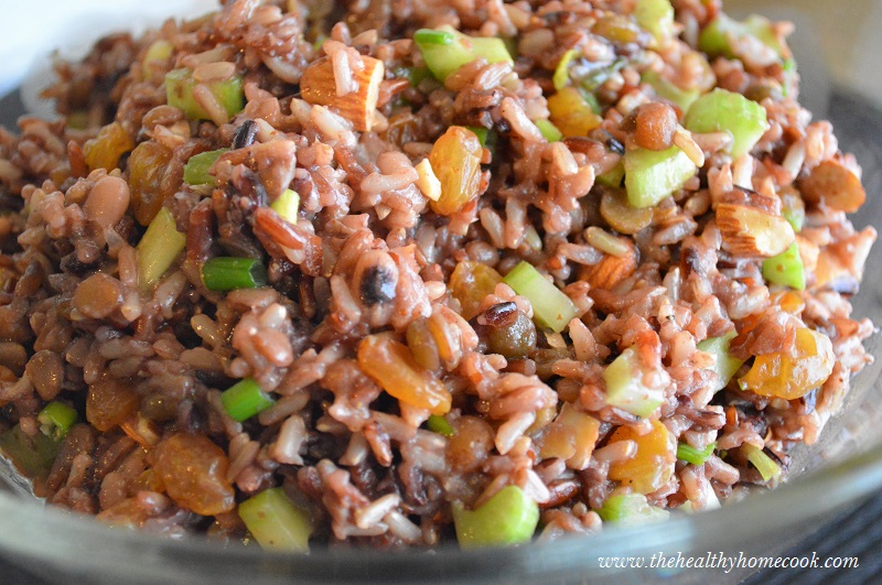 This Wild Rice Salad is a fresh and clean dish that is perfect as a side dish, but I often take it as a meal for lunch.