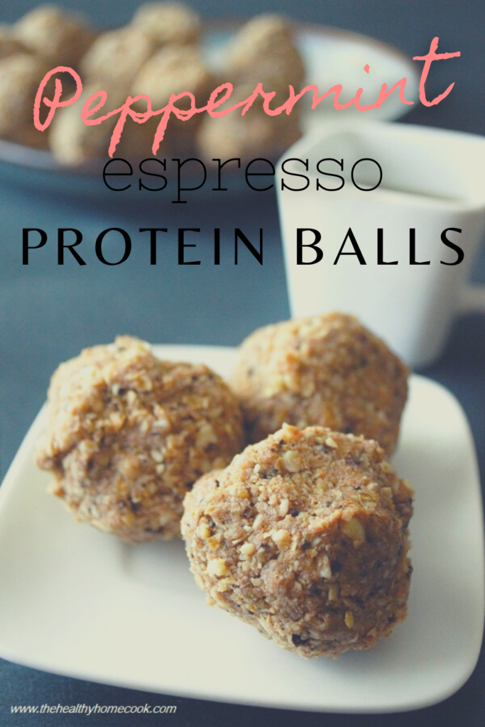 Protein, check! Espresso, check! Chocolate, check! Peppermint, check!  I’m pretty sure these Peppermint Espresso Protein Balls have everything you could possibly want in a snack.