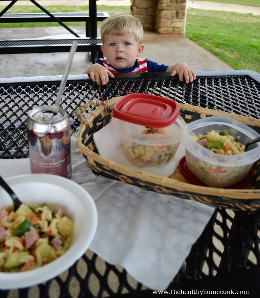 This Hawaiian Pasta Salad is quick to whip up and perfect for you next picnic. Switch up your typical pasta salad with this tropical version!