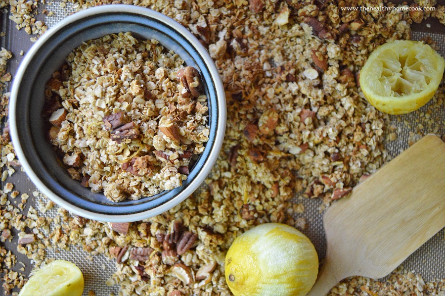 Crunchy, tangy and slightly salty, this Lemon Zest Granola will wake all your senses in the morning.