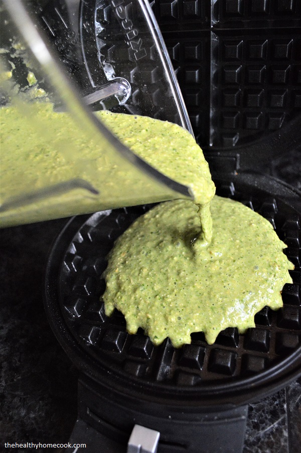 I'll make this short and sweet. You're kids are going to love these Spinach Banana Waffles and will have no idea how healthy they are. Perfect for picky eaters!