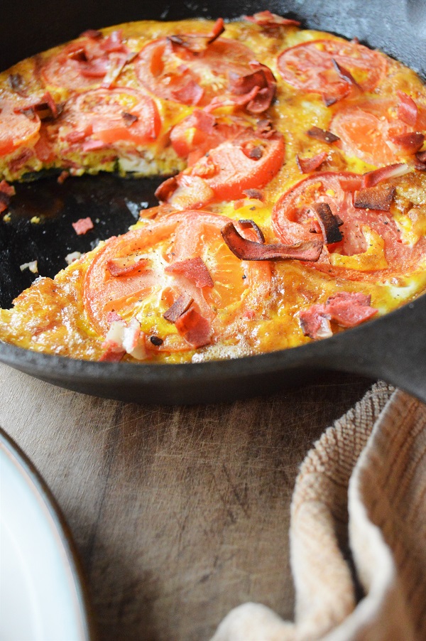 Recreate everyone's favorite classic sandwich in a new form.  This BLT Frittata is perfect for breakfast, lunch or dinner!
