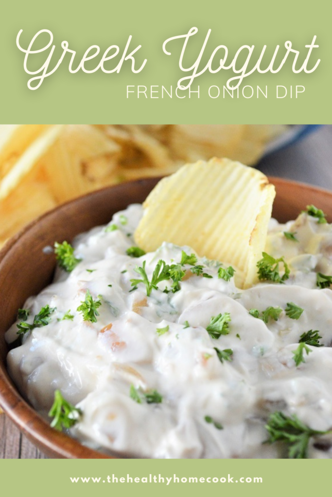 This Greek Yogurt French Onion Dip is so addictive and creamy, it’ll be gone before you know it.