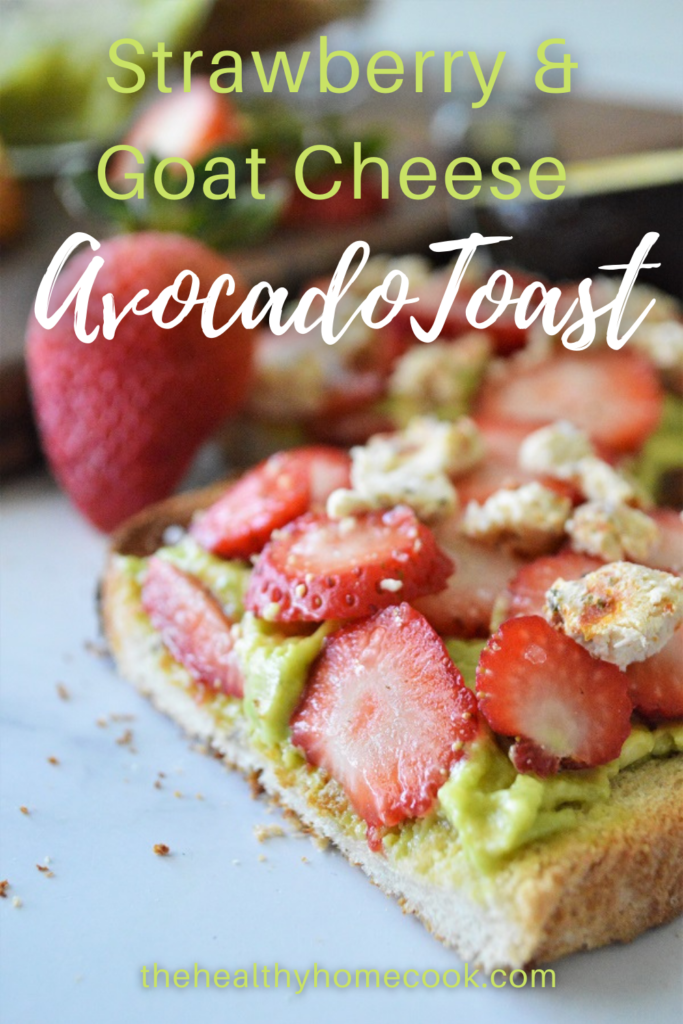 Strawberry & Goat Cheese Avocado Toast may look fancy, but it's super easy