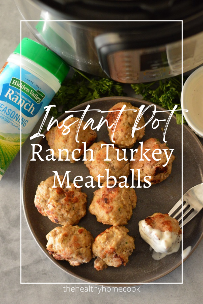 These Ranch Turkey Meatballs are super simple to make and cook in a flash in the Instant Pot.