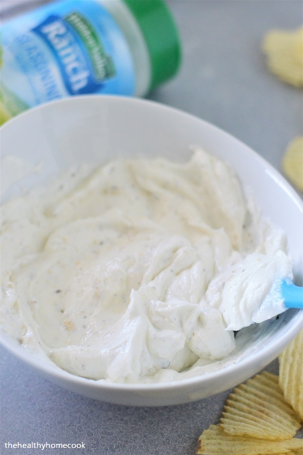 This easy Two Ingredient Ranch Dip is a cool, creamy snack that is sure to impress any crowd!