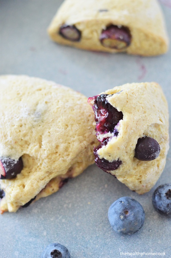 These classic, soft scones are upgraded with a dose of extra protein and fresh berries.  Perfect for a busy weekday or relaxing at home with a hot cup of coffee.