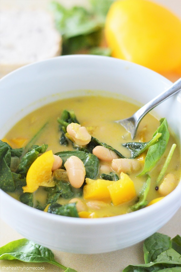 This Pumpkin Curry Vegetable Soup is easy to make and packed with flavor! Dairy free, gluten free and as delicious as it sounds.