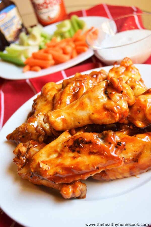 These "Grilled Guiltless Buffalo Wings" are the perfect finger food to serve at your next tailgating party.