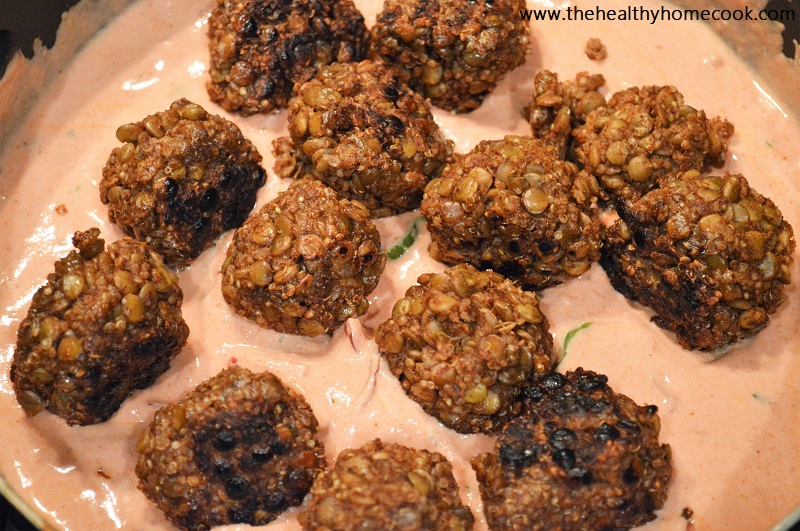 These Spicy Lentil & Quinoa Koftas are a healthy, vegetarian meal filled with the rich, fragrant spices of Indian cuisine.
