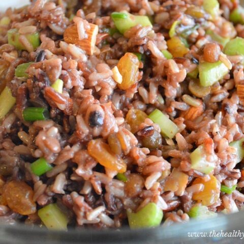 This Wild Rice Salad is a fresh and clean dish that is perfect as a side dish, but I often take it as a meal for lunch.