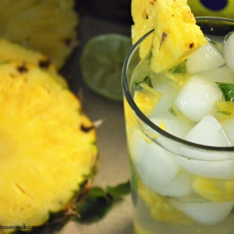 Sparkling Tropical Mojito Mocktail