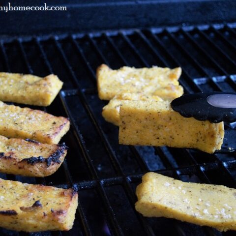 Swap out the usual cornbread for this delicious and easy Grilled Polenta.