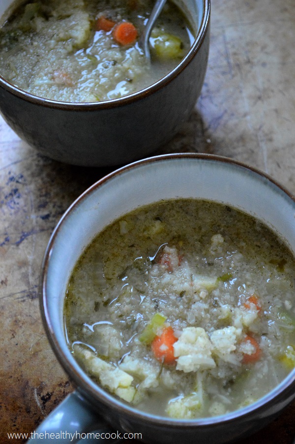 Next time you have a hankering for a soul satisfying bowl of soup, try my light Cauliflower Soup. It's the perfect way to warm up a cold winter night.
