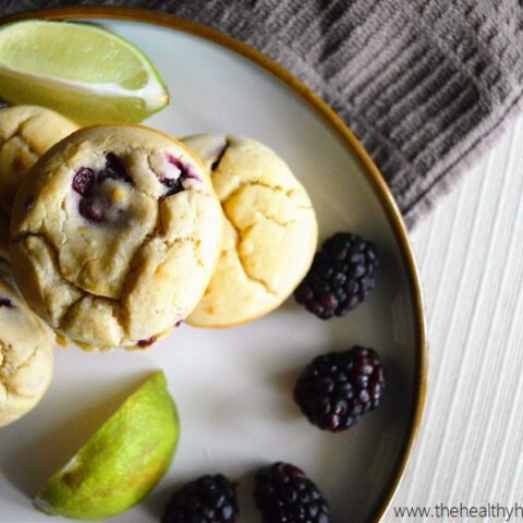 Moist, sweet, tangy...these {Gluten Free} Blackberry Lime Muffins are sure to be your new favorite breakfast or snack option around.