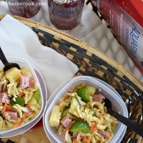 This Hawaiian Pasta Salad is quick to whip up and perfect for you next picnic. Switch up your typical pasta salad with this tropical version!