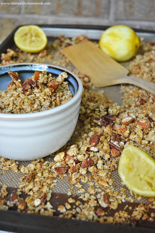 Instead of the usual store-bought brand, try this bright and fresh Lemon Zest Granola the next time you have a sweet craving.