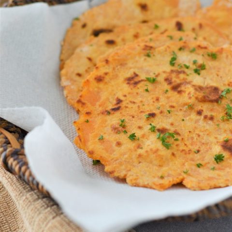 Save this recipe for a simple and delicious homemade sweet potato flatbread!