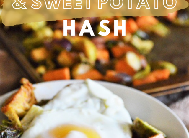 This Easy Brussels Sprout & Sweet Potato Hash will change your life. It is simple, great for any meal of the day and is hands down one of the tastiest ways to enjoy brussels sprouts!