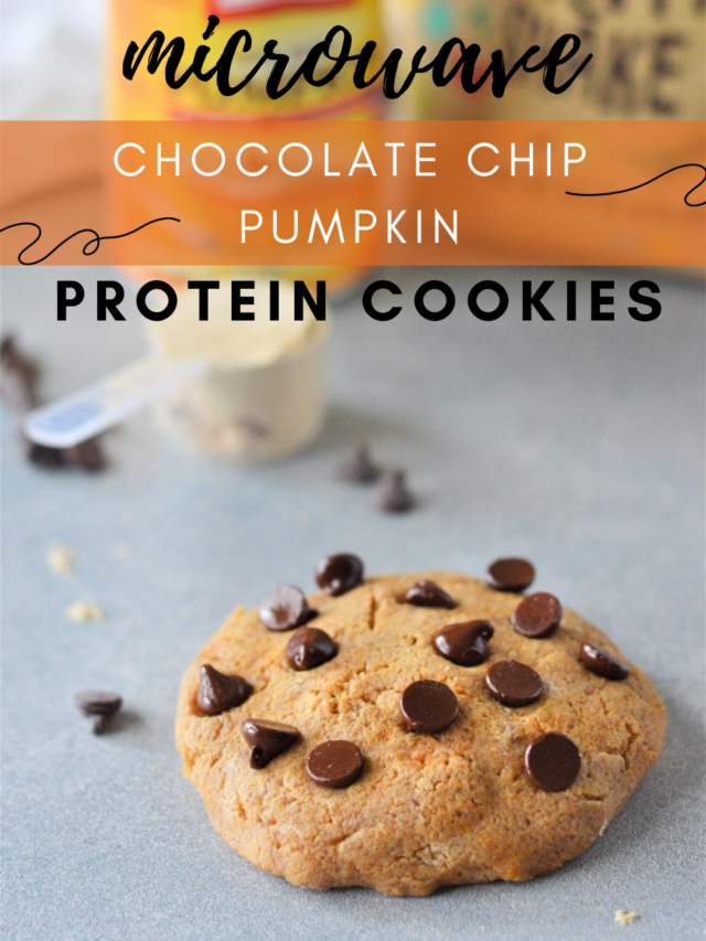 {Microwave} Chocolate Chip Pumpkin Protein Cookie