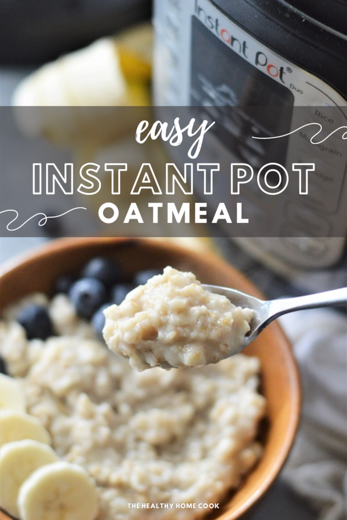 This Easy Instant Pot Oatmeal is creamy, delicious and only takes 4 minutes to cook. Delicious, healthy and oh-so comforting.
