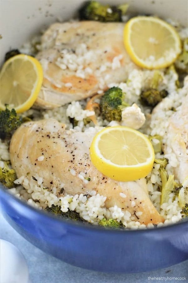 Amazingly tender rice with juicy chicken and broccoli. All made in one pot! It's a delicious meal the whole family with love.
