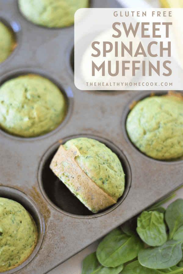 Power up your day with these {Gluten Free} Sweet Spinach Muffins!