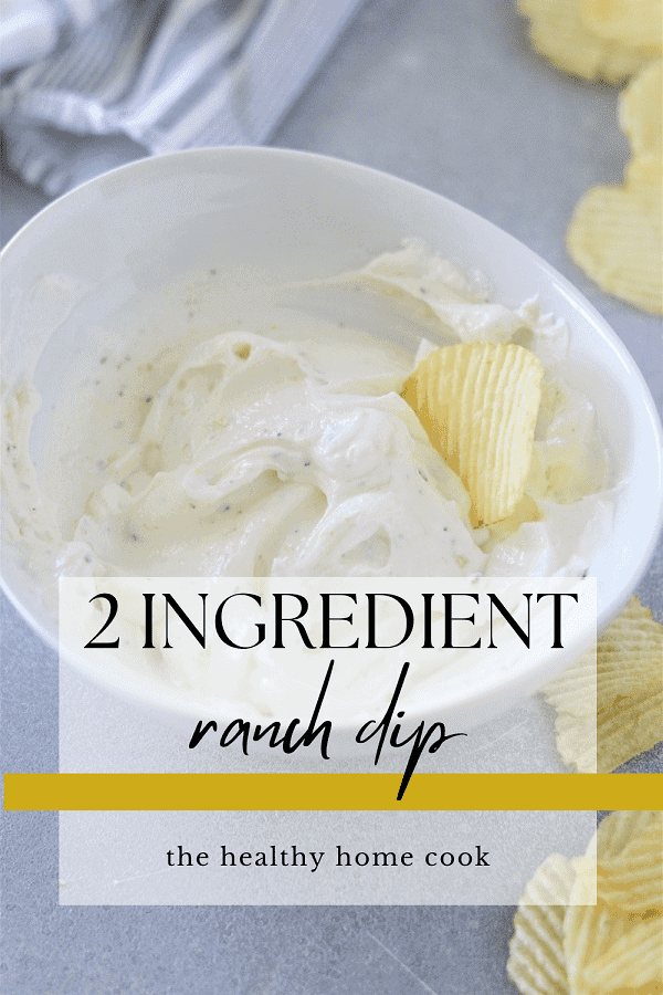 This easy Two Ingredient Ranch Dip is a cool, creamy snack that is sure to impress any crowd!