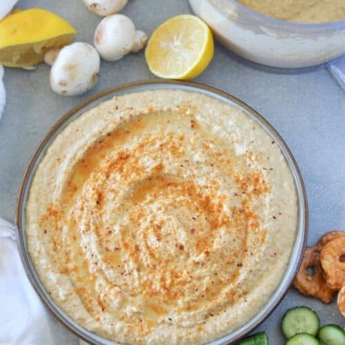 This Easy Hummus (without Tahini) is the best recipe! Blend all the ingredients until smooth, and you have a delicious, crowd-pleasing dip! 
