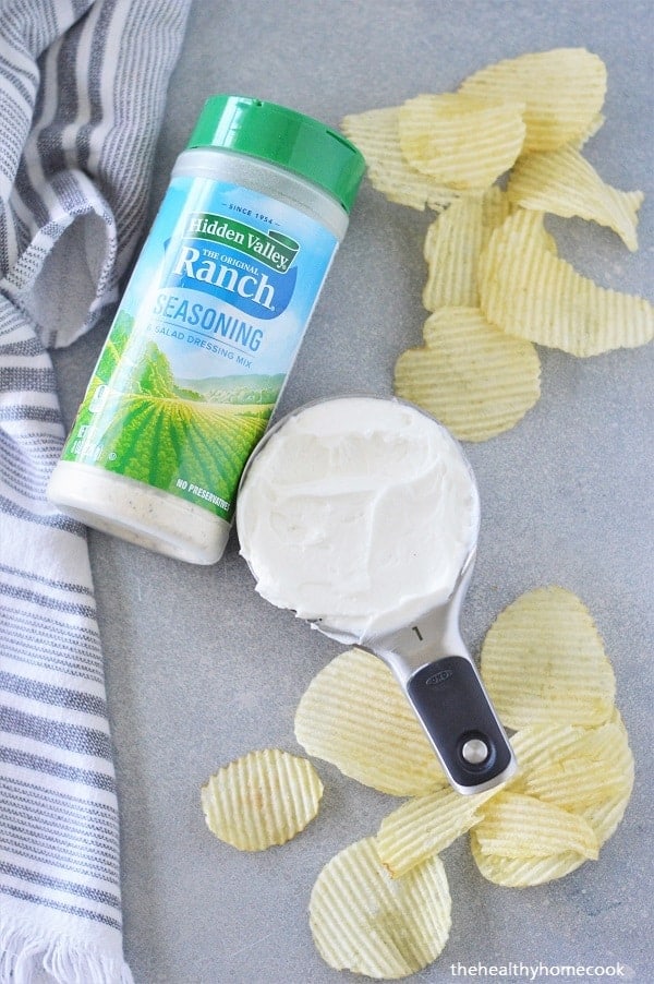 This easy Two Ingredient Ranch Dip is a cool, creamy snack that is sure to impress any crowd!