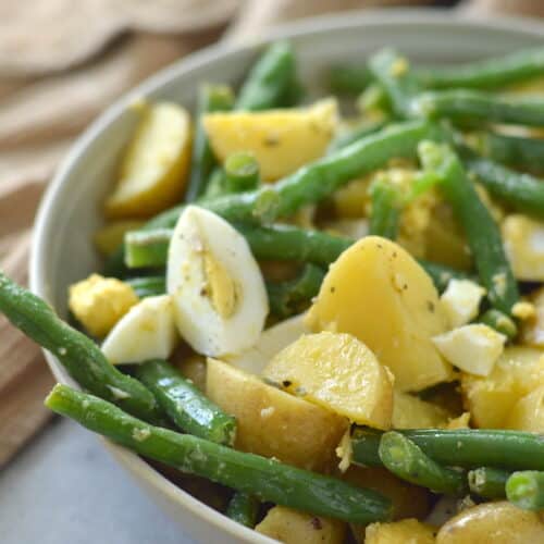 Fresh vegetables and simple seasonings come together for the perfect side dish in this Rustic Green Bean & Potato Salad.