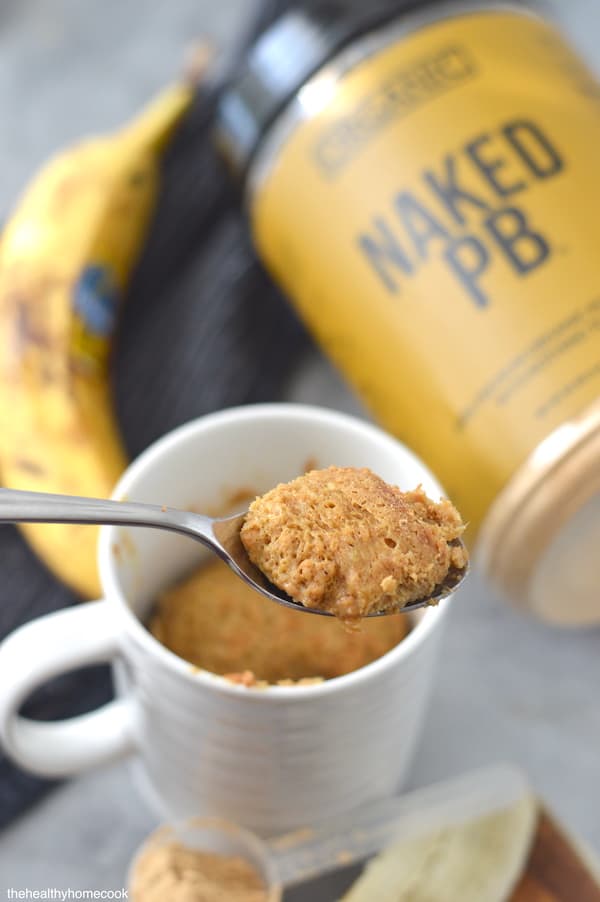 Nothing beats this Powder PB & Banana Mug Cake. Delicious enough for dessert, but healthy enough for breakfast!