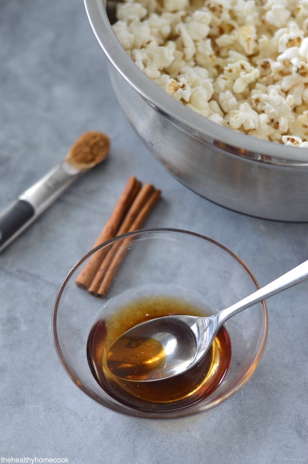 This homemade Cinnamon Maple Popcorn comes together in a few short minutes, but will disappear even faster!