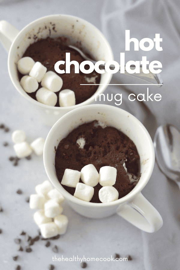 Baked in the microwave, nothing beats this individual chocolate cake loaded with mini marshmallows & chocolate chips.
