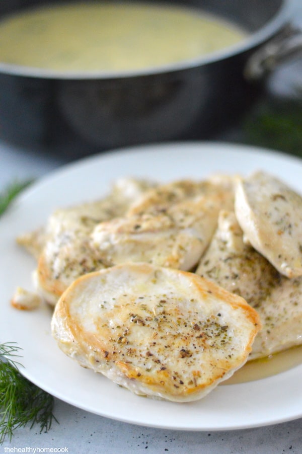 This Creamy Dijon Dill Chicken is an easy skillet meal that's crowd-pleasing and perfect for any weeknight.