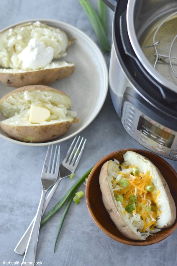 Learn how quick and easy it is to make deliciously soft baked potatoes in your Instant Pot. Perfect any day of the week!