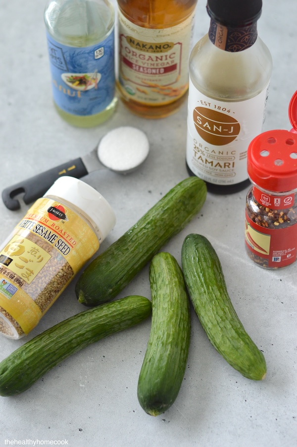 Marinated Asian Cucumbers: Light, refreshing, and vibrant in flavor. This super fast dish makes a great side to any Asian inspired meal.