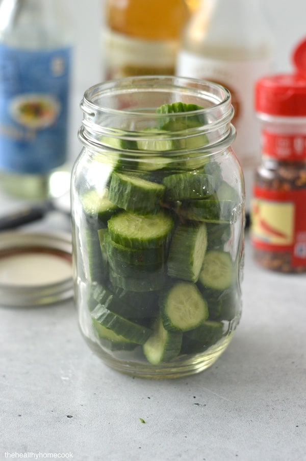 Marinated Asian Cucumbers: Light, refreshing, and vibrant in flavor. This super fast dish makes a great side to any Asian inspired meal.