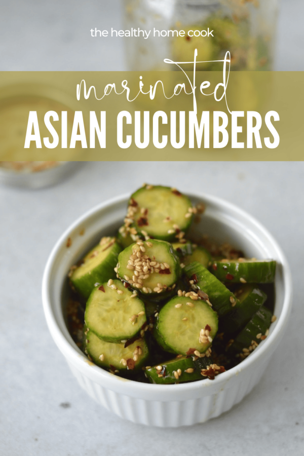 Marinated Asian Cucumbers: Light, refreshing, and vibrant in flavor. This super fast dish makes a great side to any Asian inspired meal.