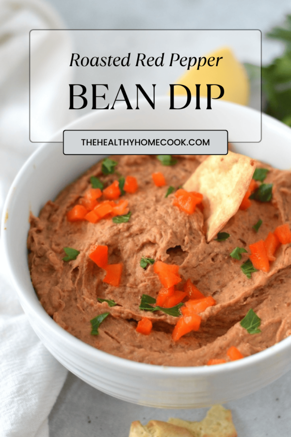 Roasted Red Pepper Bean Dip - The Healthy Home Cook