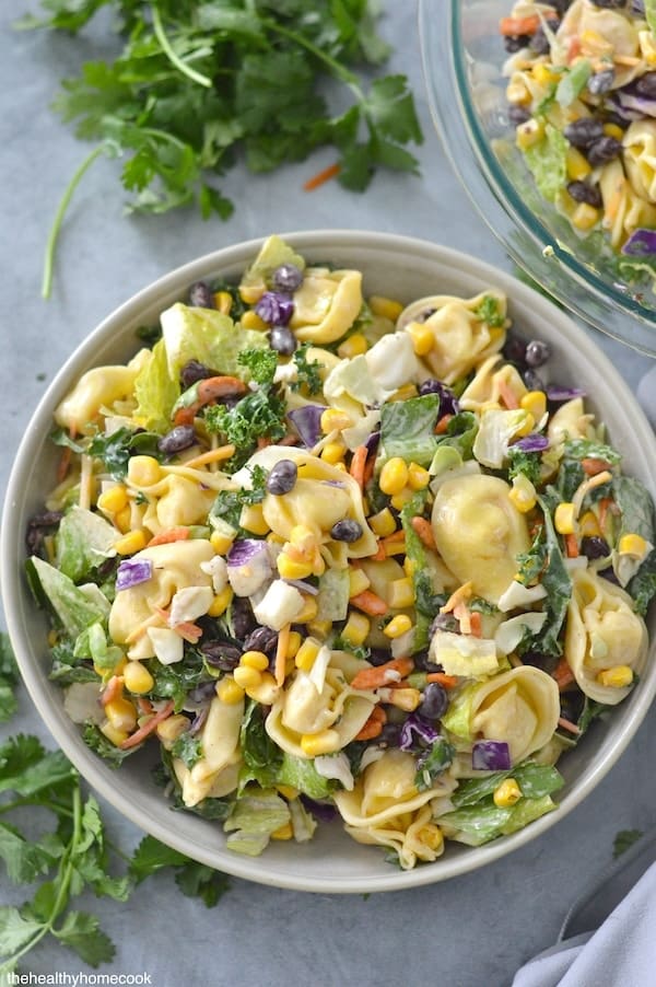 Here is an easy recipe everyone will love. This Southwest Tortellini Salad is a quick, easy meal you can throw together in no time!