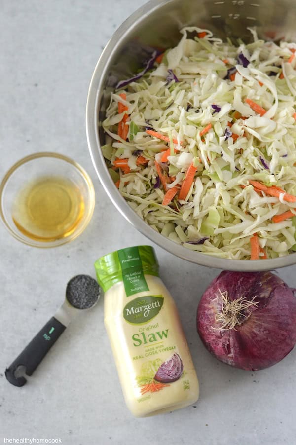 This Easy Homemade Coleslaw is great for summer parties and potlucks. It’s crunchy, creamy, tangy and so delicious without being too heavy.