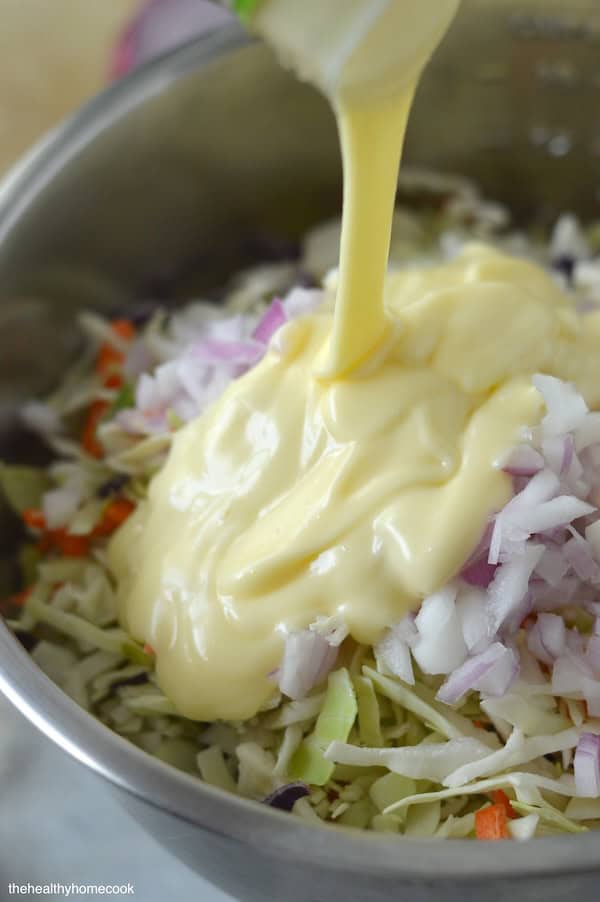 This Easy Homemade Coleslaw is great for summer parties and potlucks. It’s crunchy, creamy, tangy and so delicious without being too heavy.