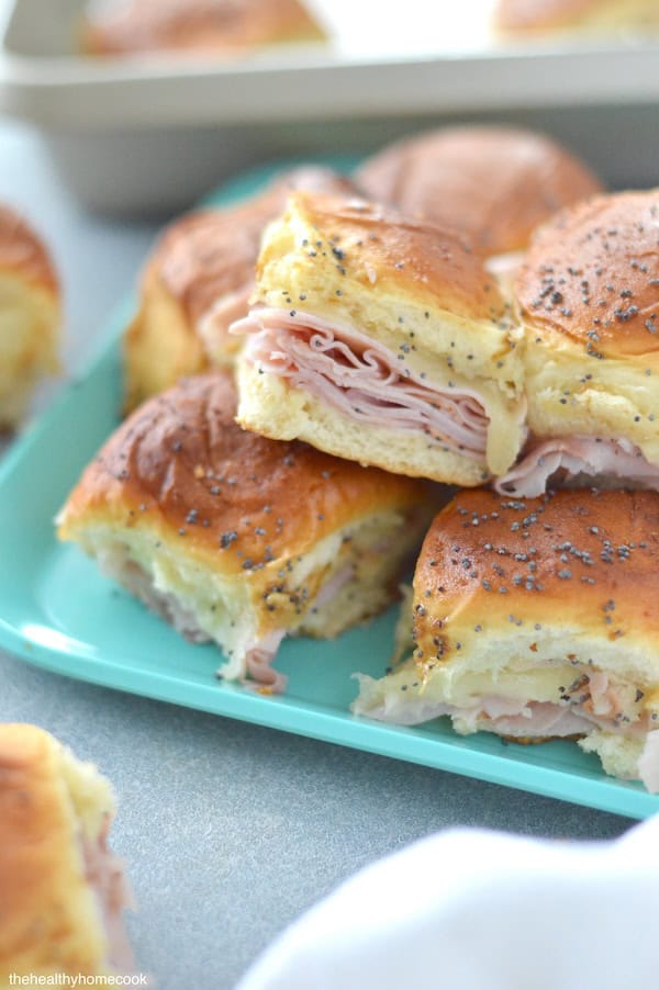 Sweet, buttery Hawaiian rolls filled with layers of ham and melty Swiss cheese. Easy to assemble, tasty and family-friendly!