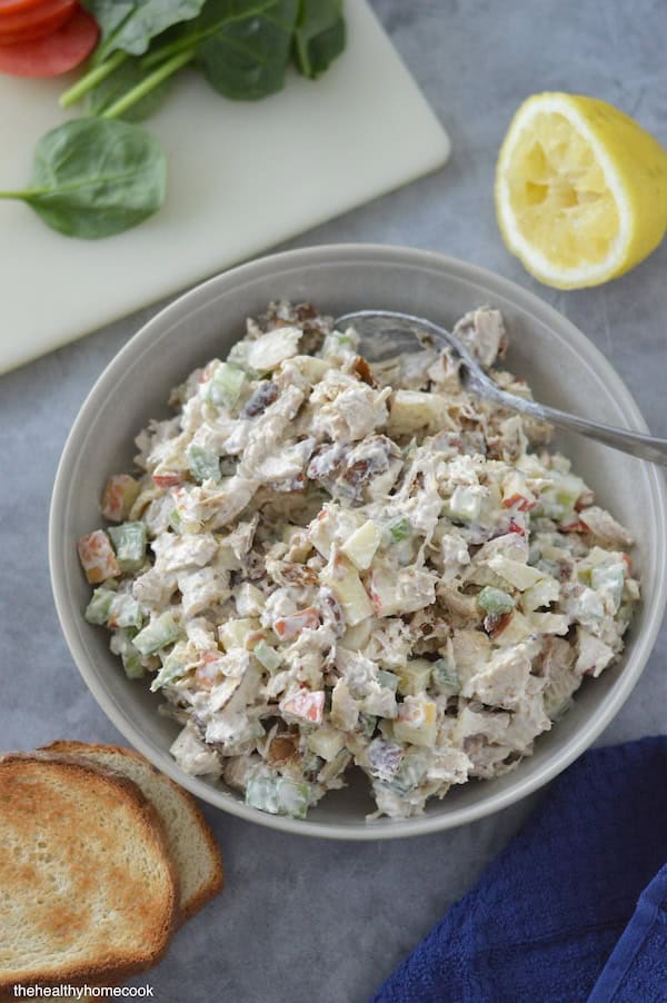 This healthy, flavorful salad comes together quickly and is perfect as a simple sandwich, in a lettuce wrap, or by itself.