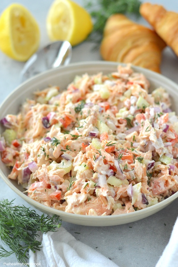 This creamy, Cold Salmon Salad is simple, delicious, and ideal for quick lunches or light dinners. All you need are a few easy ingredients.