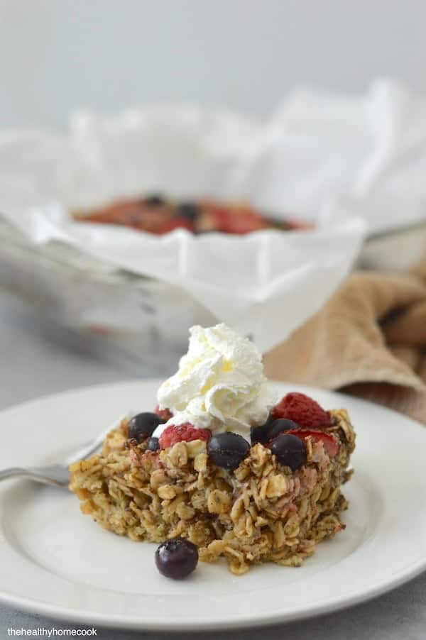 Breakfast lovers, this one is for you! My Berry Baked Oatmeal is the ultimate, fruity morning dish everyone will love.